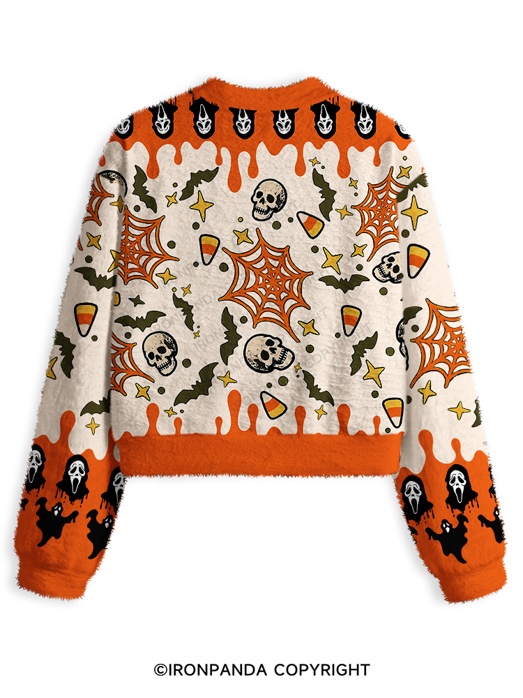WHAT'S YOUR FAVORITE GYM WORKOUT GYM REAPER Fuzzy Fleece Crop Sweater
