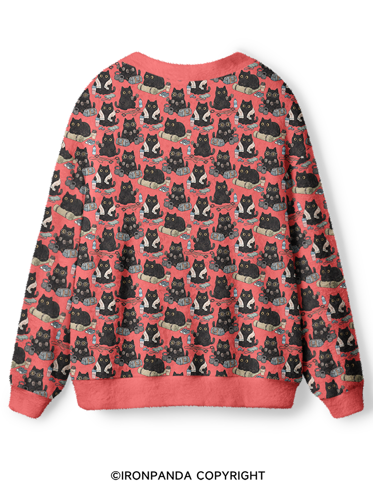 Black Cat Fitness Ugly Cardigan Sweater