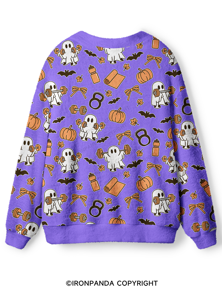PUMPKIN SEASON FITNESS PARTY Ugly Cardigan Sweater