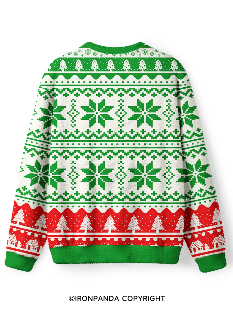 Funny Gingerbread Fitness Ugly Fuzzy Fleece Sweater