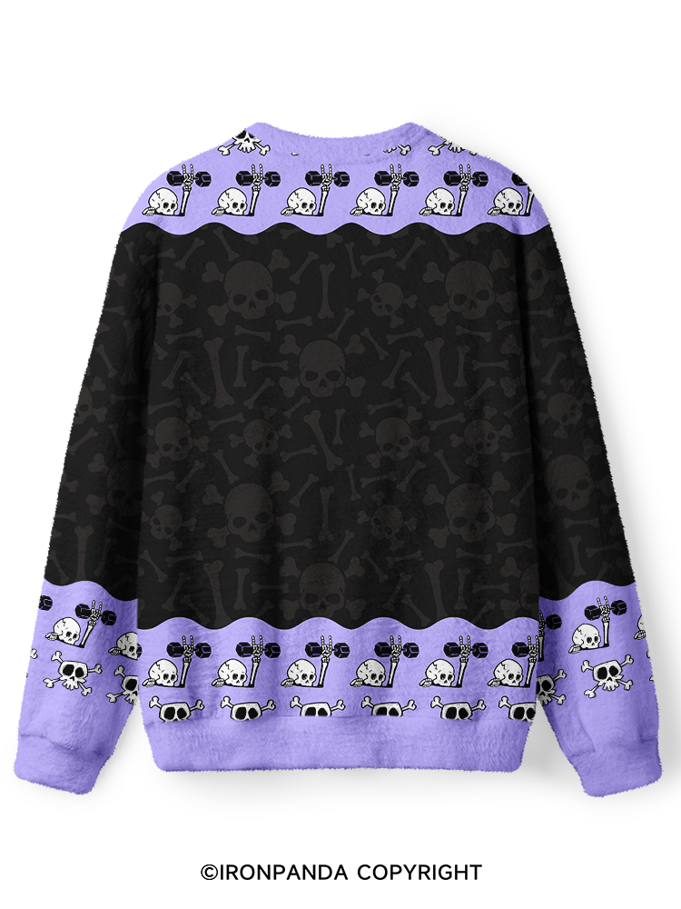 Well Shit...Funny Skeleton Ugly Fuzzy Fleece Sweater