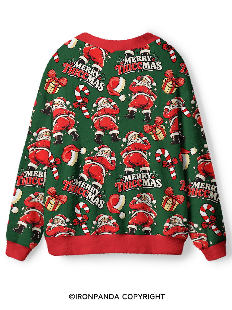 Merry Thiccmas Ugly Cardigan Sweater