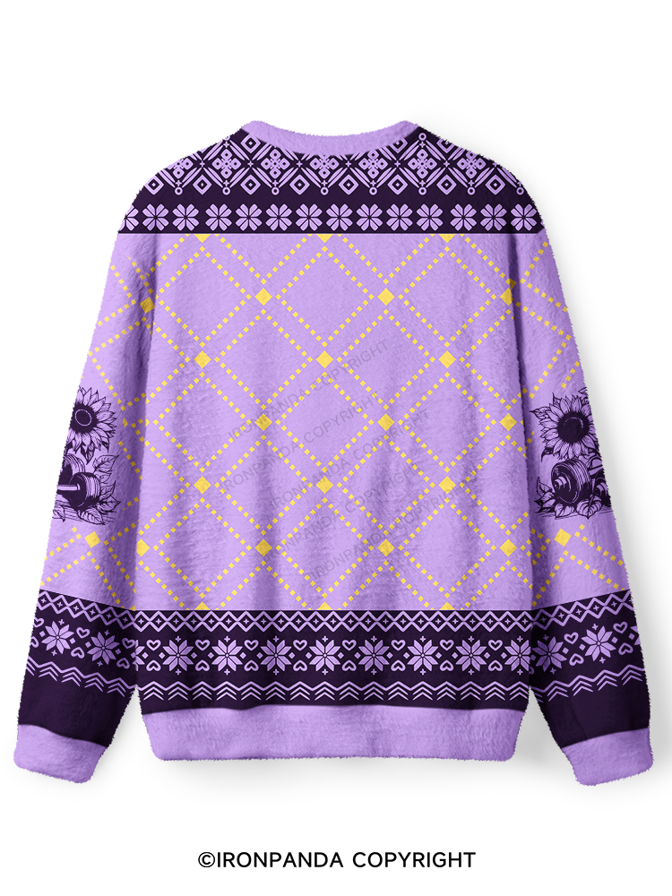 Greatness IS BUILT ONE REP AT A TIME Ugly Fuzzy Fleece Sweater