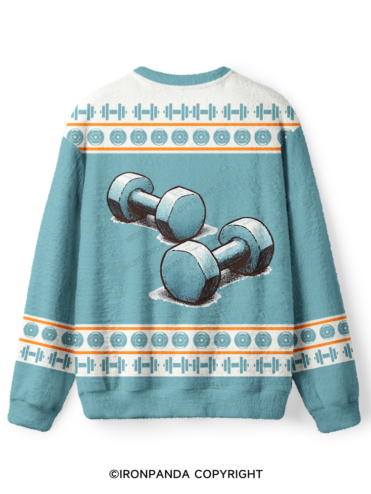 Dino-Sore After Workout Ugly Fuzzy Fleece Sweater
