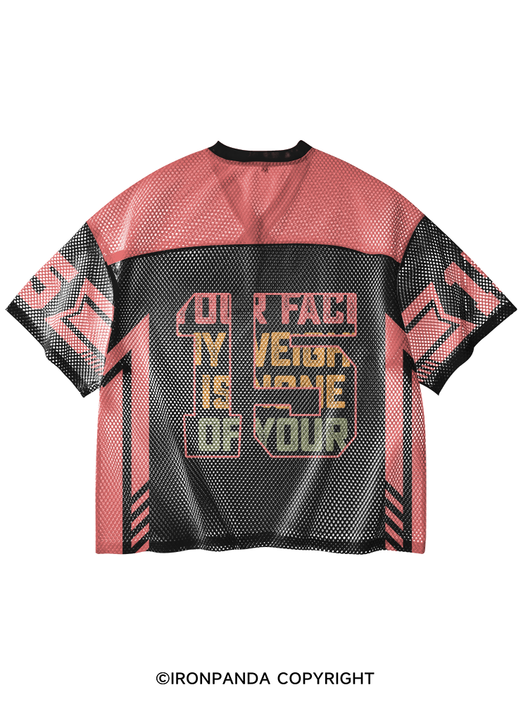 Unless I'm Sitting On Your Face My Weight Is None Of Your Business V-Neck Open Hole Mesh Top