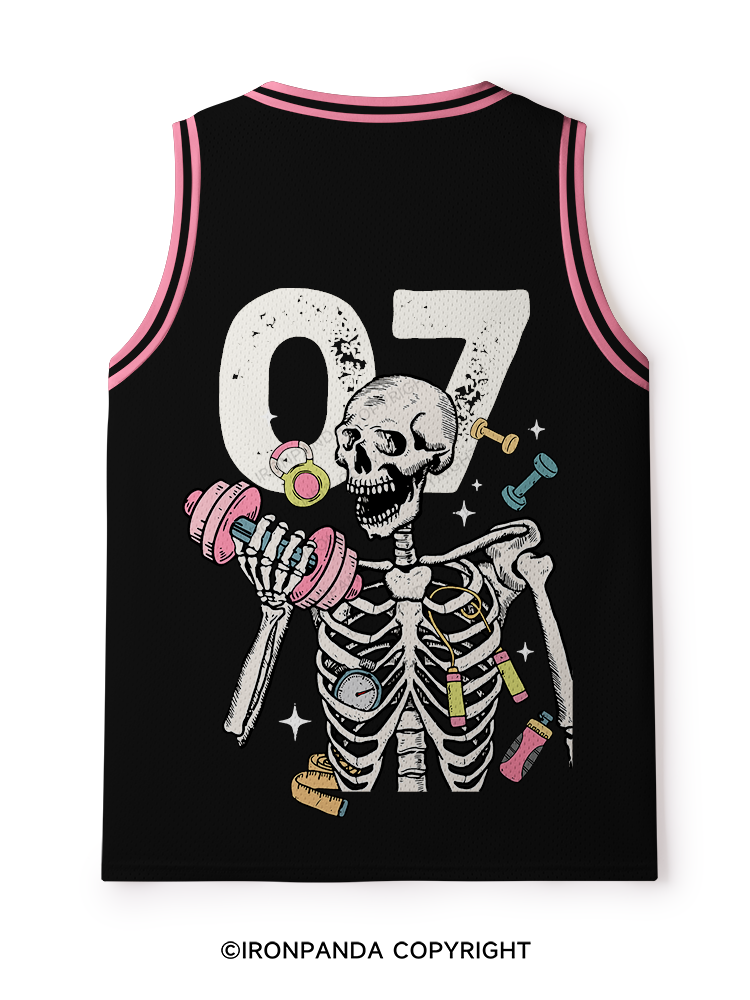 Down Bad Crying At The Gym Skeleton Mesh Tank Top
