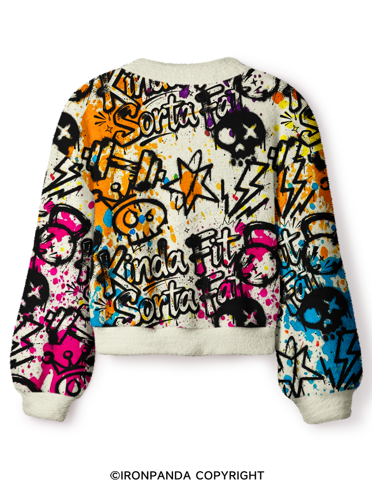 KINDA SORTA FIT WORKOUT Crop Ugly Cardigan Sweater