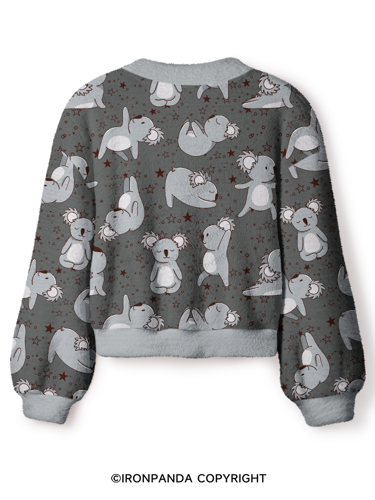 YOGA KOALAS Crop Ugly Cardigan Sweater