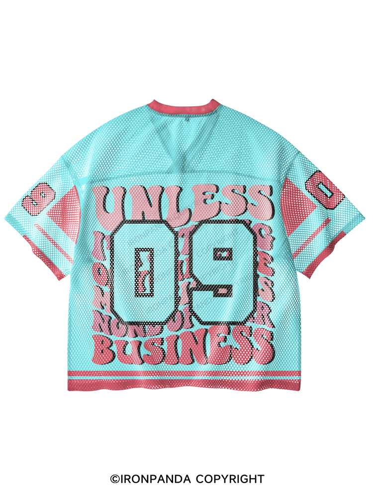 Unless I'm Sitting On Your Face My Weight Is None Of Your Business V-Neck Open Hole Mesh Top