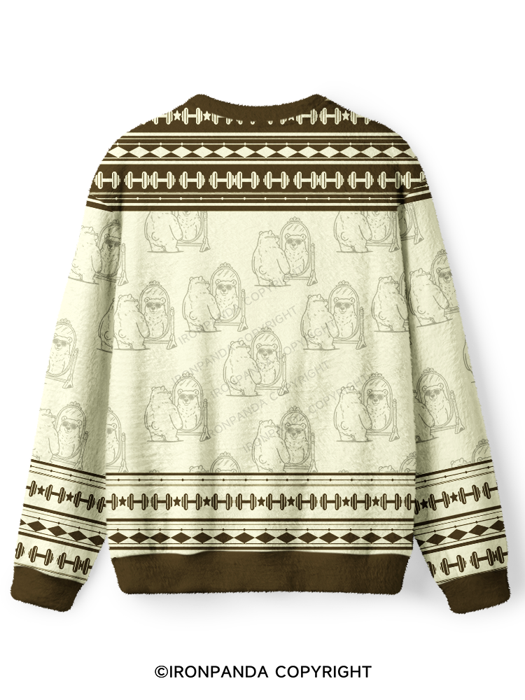 DAMN, MIGHT HAVE TO CALL IN THICC TODAY Ugly Fuzzy Fleece Sweater