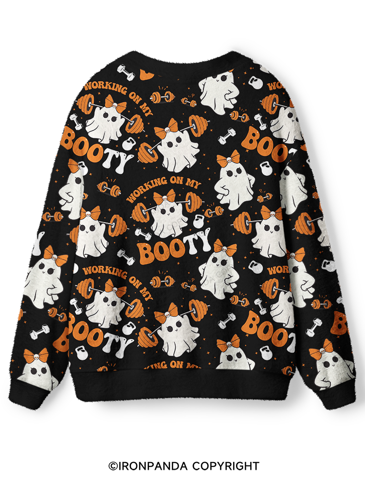 Working On My Booty Ugly Cardigan Sweater