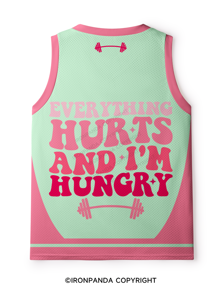 EVERYTHING HURTS AND I'M HUNGRY SMILE Mesh Tank Top