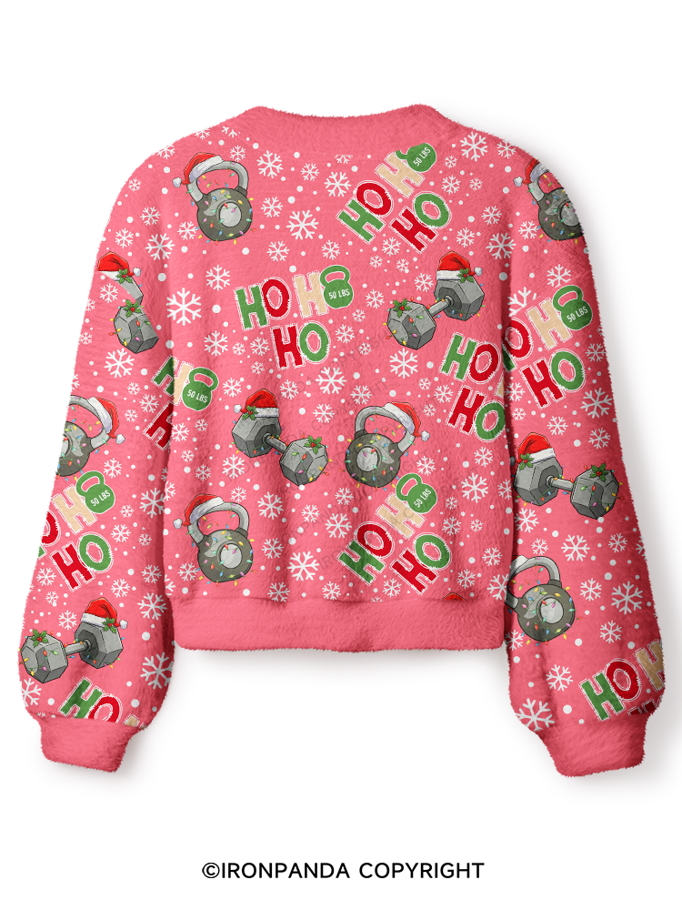 HOHOHO MERRY LIFTMASS Crop Ugly Cardigan Sweater