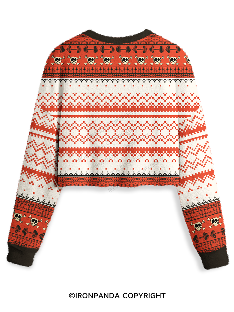 OH, LOOK! NOBODY GIVES A SHIT Crop Ugly Sweater
