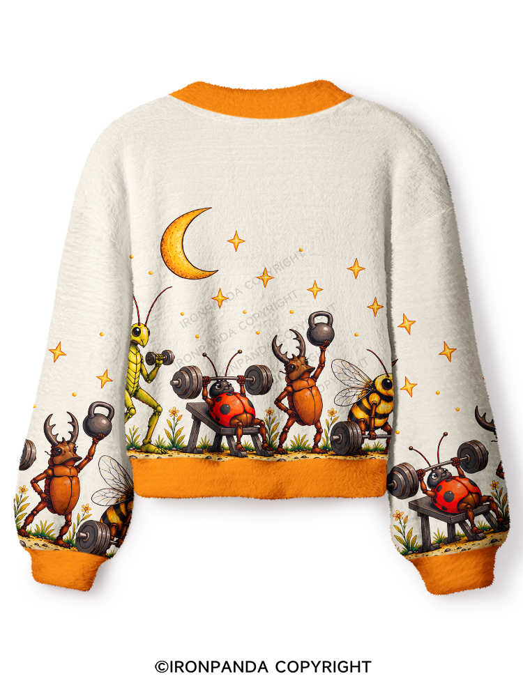 Bug Gym Crop Ugly Cardigan Sweater