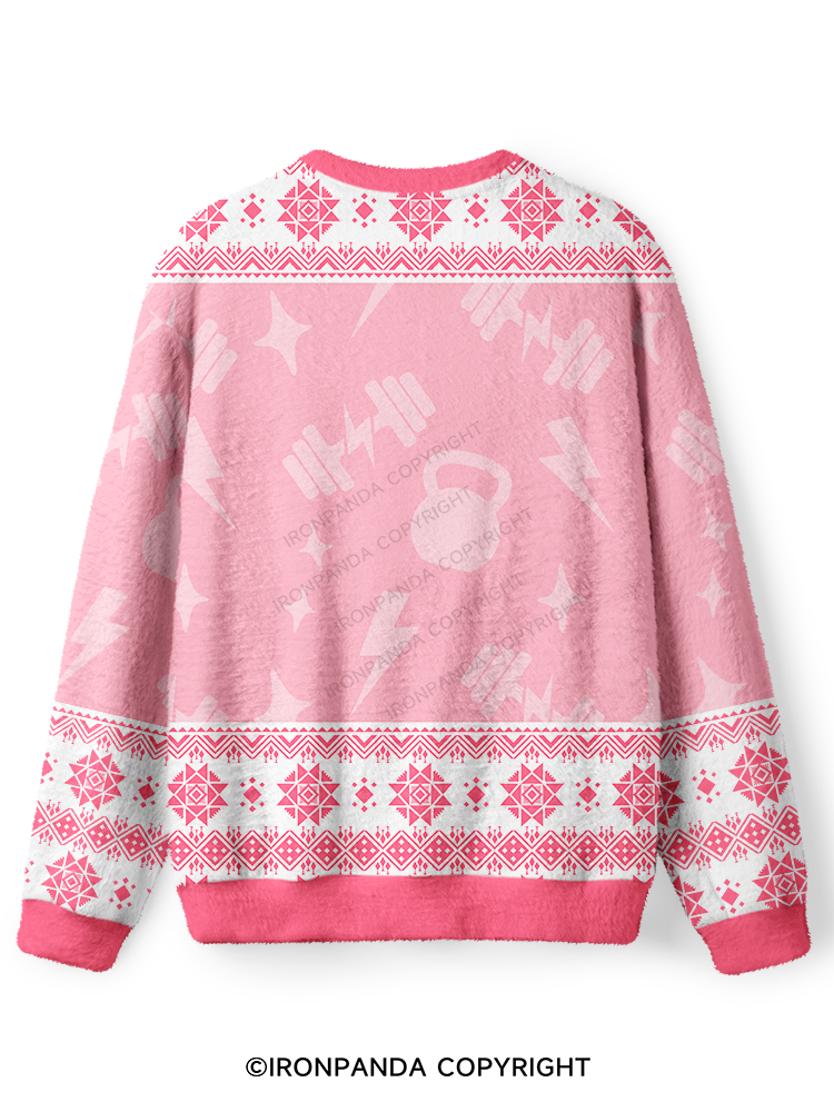 INSTALLING MUSCLES DEADLIFT Ugly Fuzzy Fleece Sweater