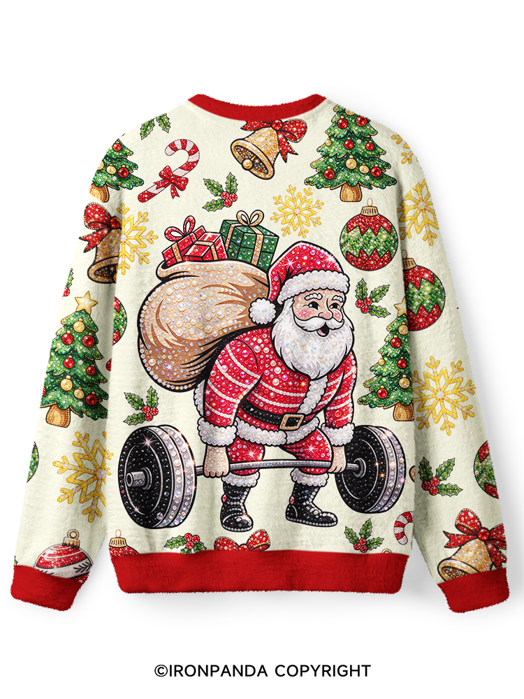 FITNESS SANTA'S CHRISTMAS SEASON Ugly Fuzzy Fleece Sweater