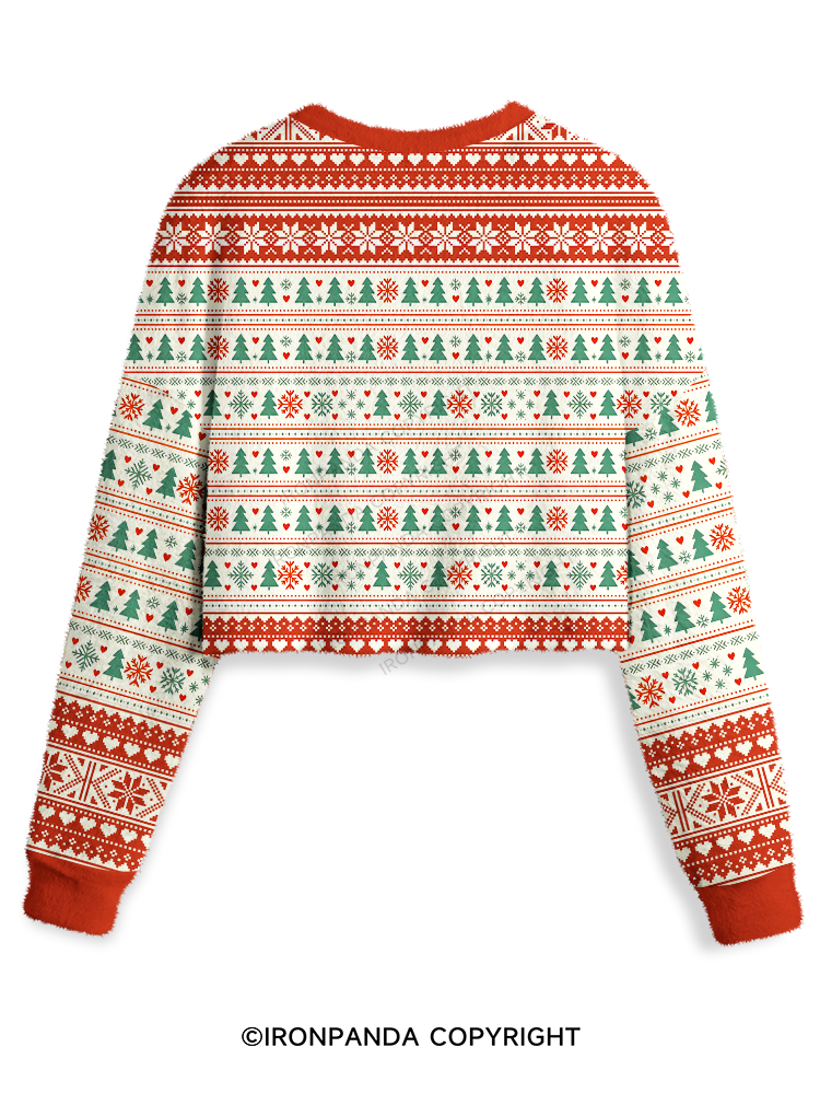 JOY TO THE GYM Crop Ugly Sweater