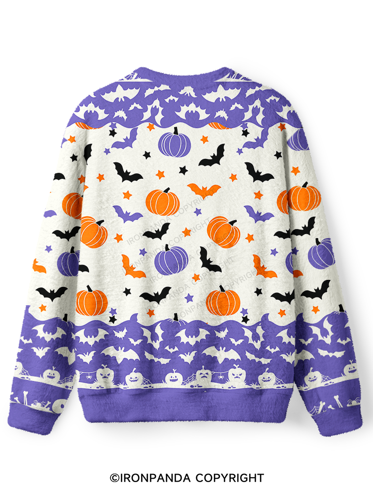 But Did You Die Funny Goth Skull Ugly Fuzzy Fleece Sweater