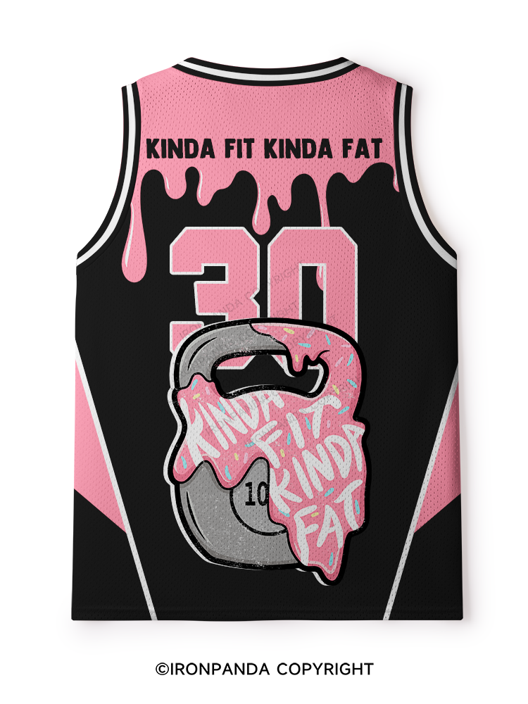 kinda fit sorta fat Kettlebell Mesh Tank Top