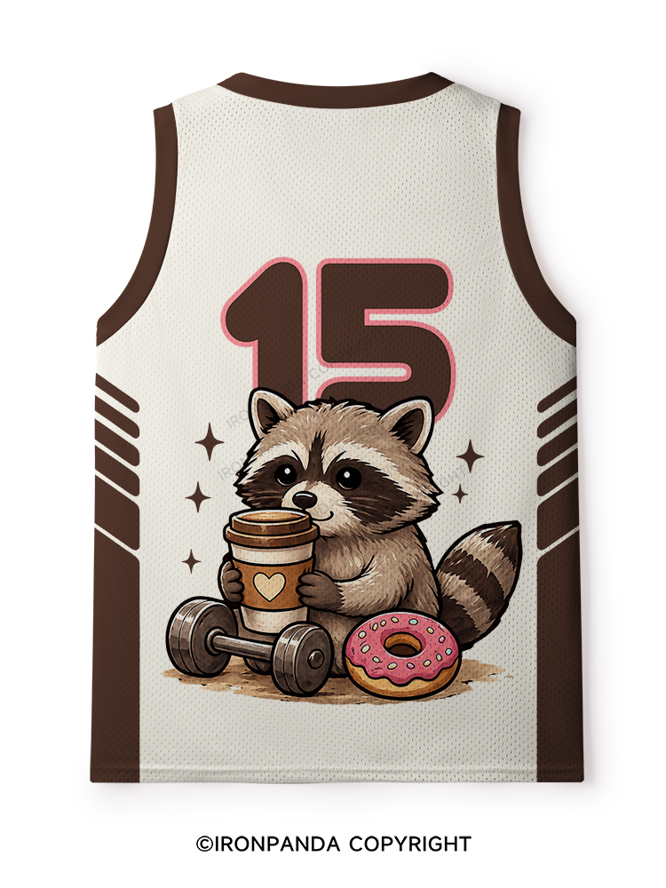 POWERED BY CAFFEINE & BAD DECISIONS RACCOON Mesh Tank Top
