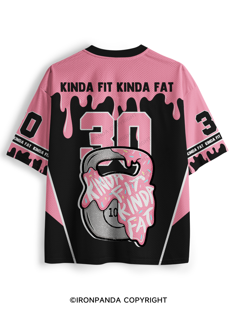 kinda fit sorta fat Kettlebell Mesh Jersey