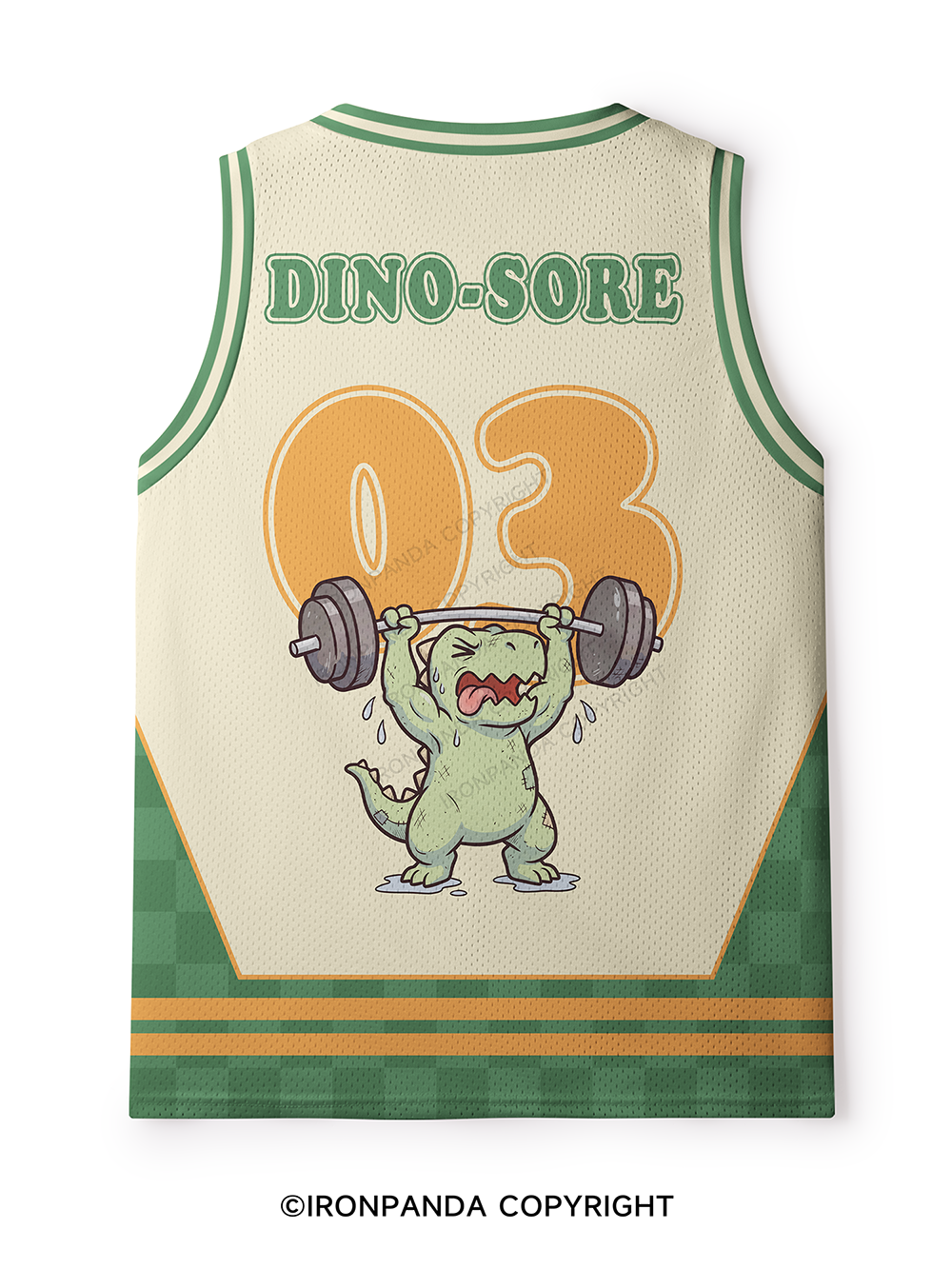 DINO-SORE FUNNY Mesh Tank Top