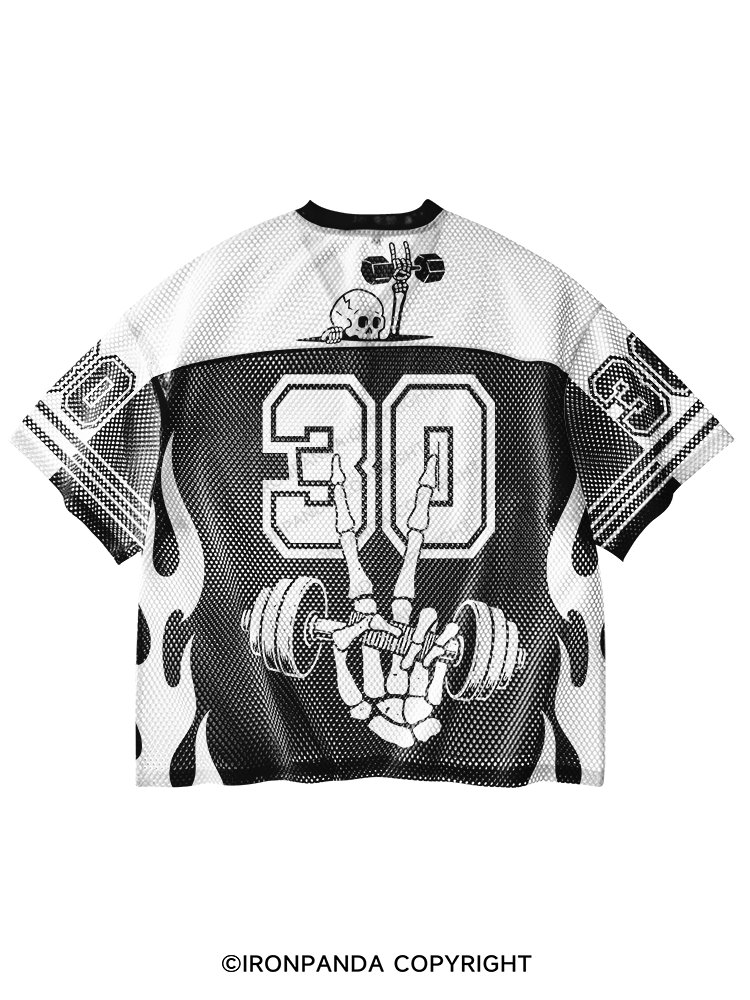 Deadlift Squad V-Neck Open Hole Mesh Top