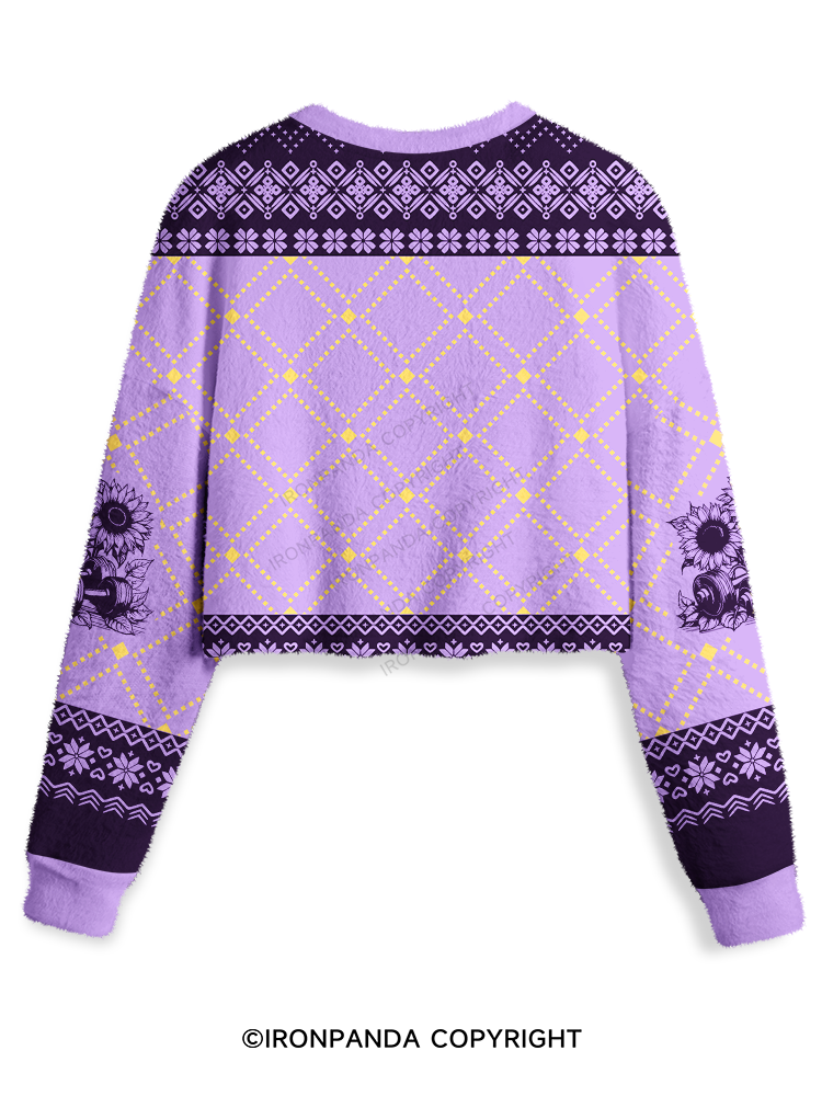 Greatness IS BUILT ONE REP AT A TIME Crop Ugly Sweater