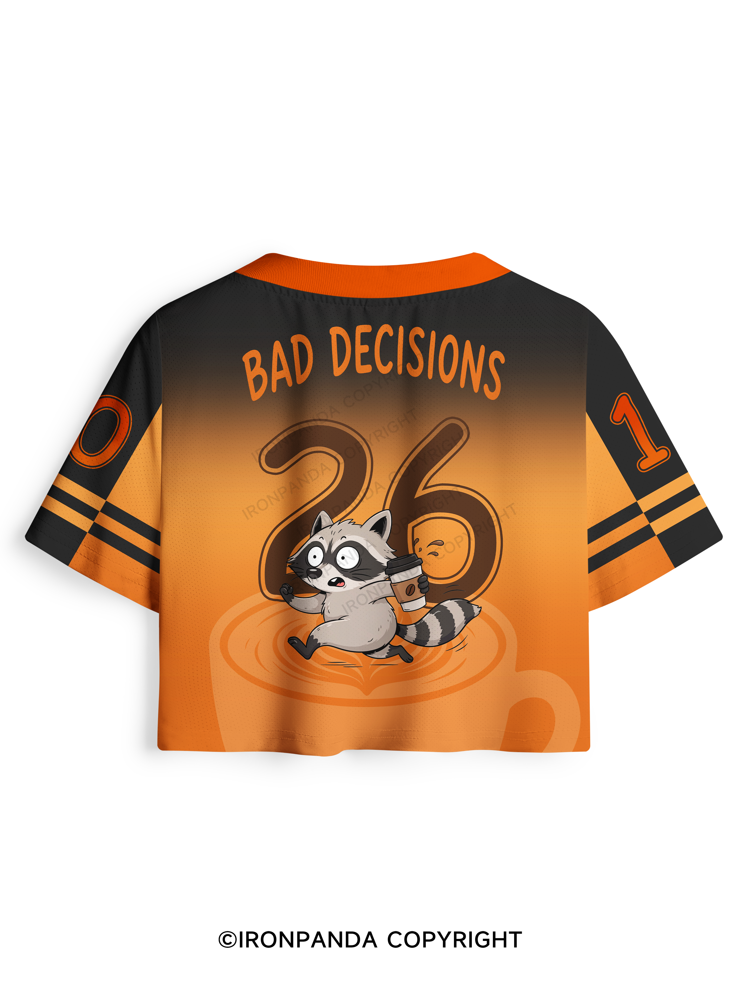 Running On Caffeine And Bad Decisions Funny Raccoon Pro Mesh Jersey