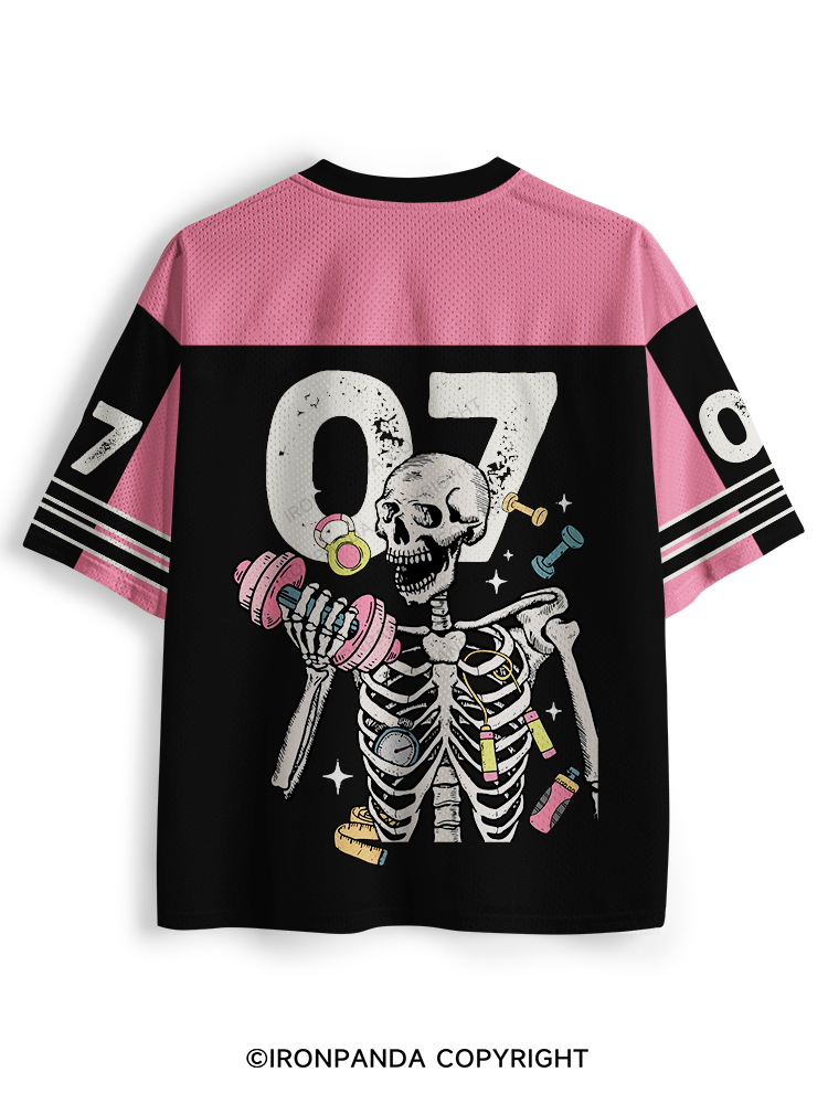 Down Bad Crying At The Gym Skeleton Mesh Jersey