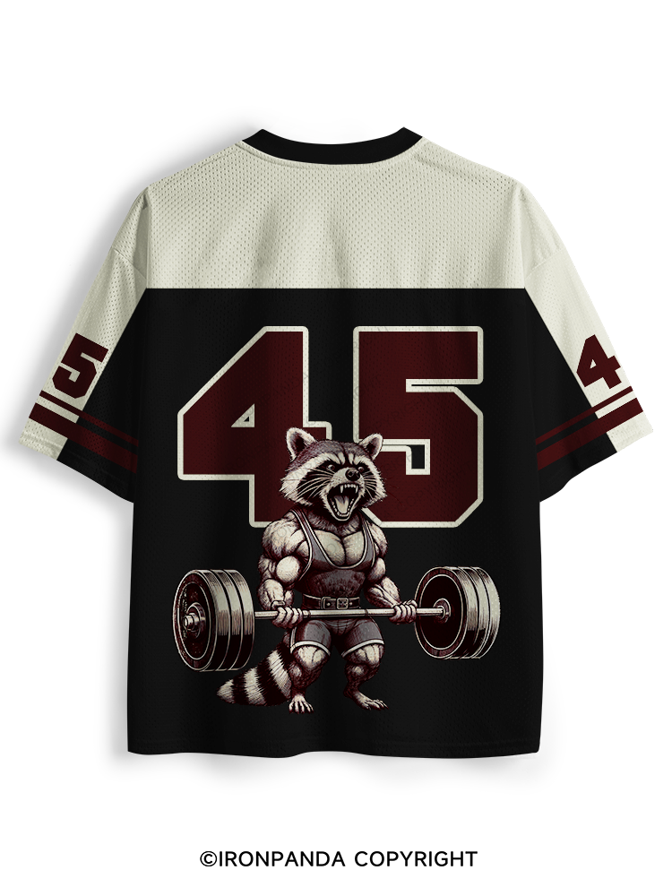 eat trash lift heavy raccoon Mesh Jersey