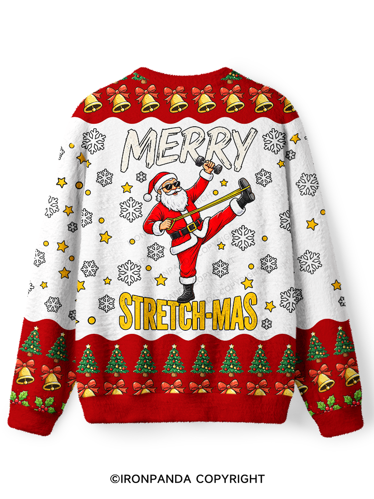 Merry Stretchmas Ugly Fuzzy Fleece Sweater