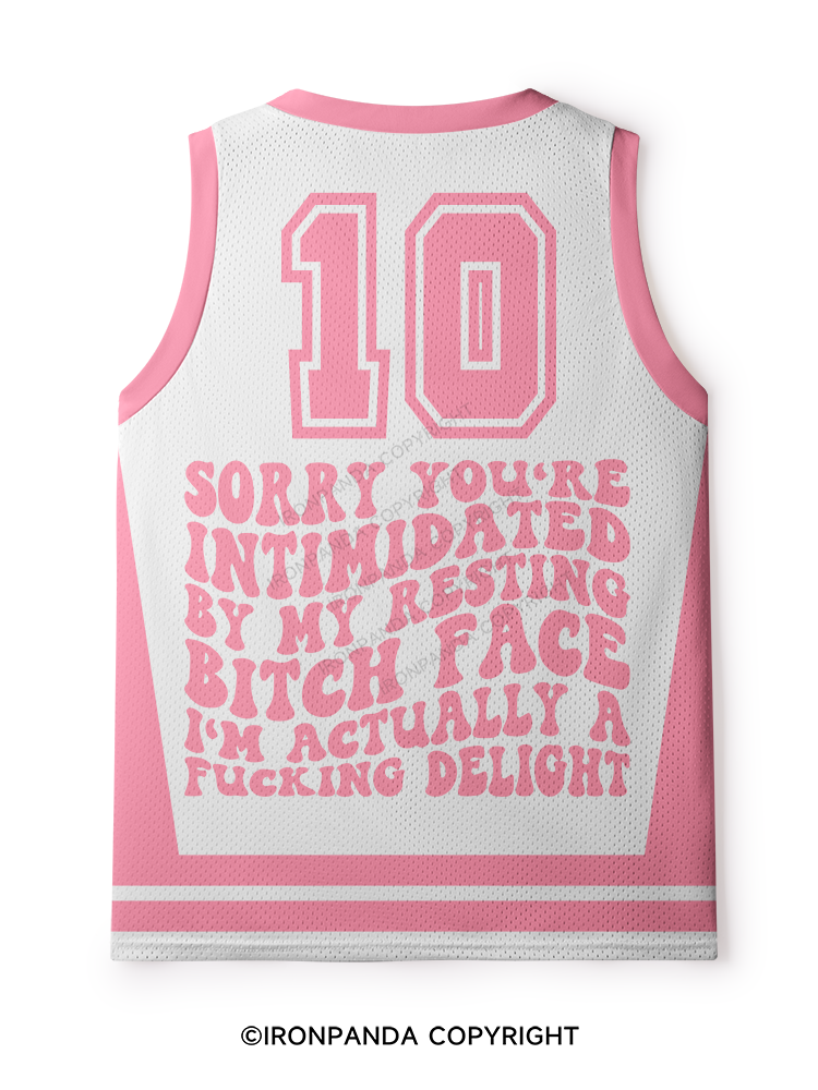SORRY YOU'RE INTIMIDATED BY MY RESTING BITCH FACE Mesh Tank Top