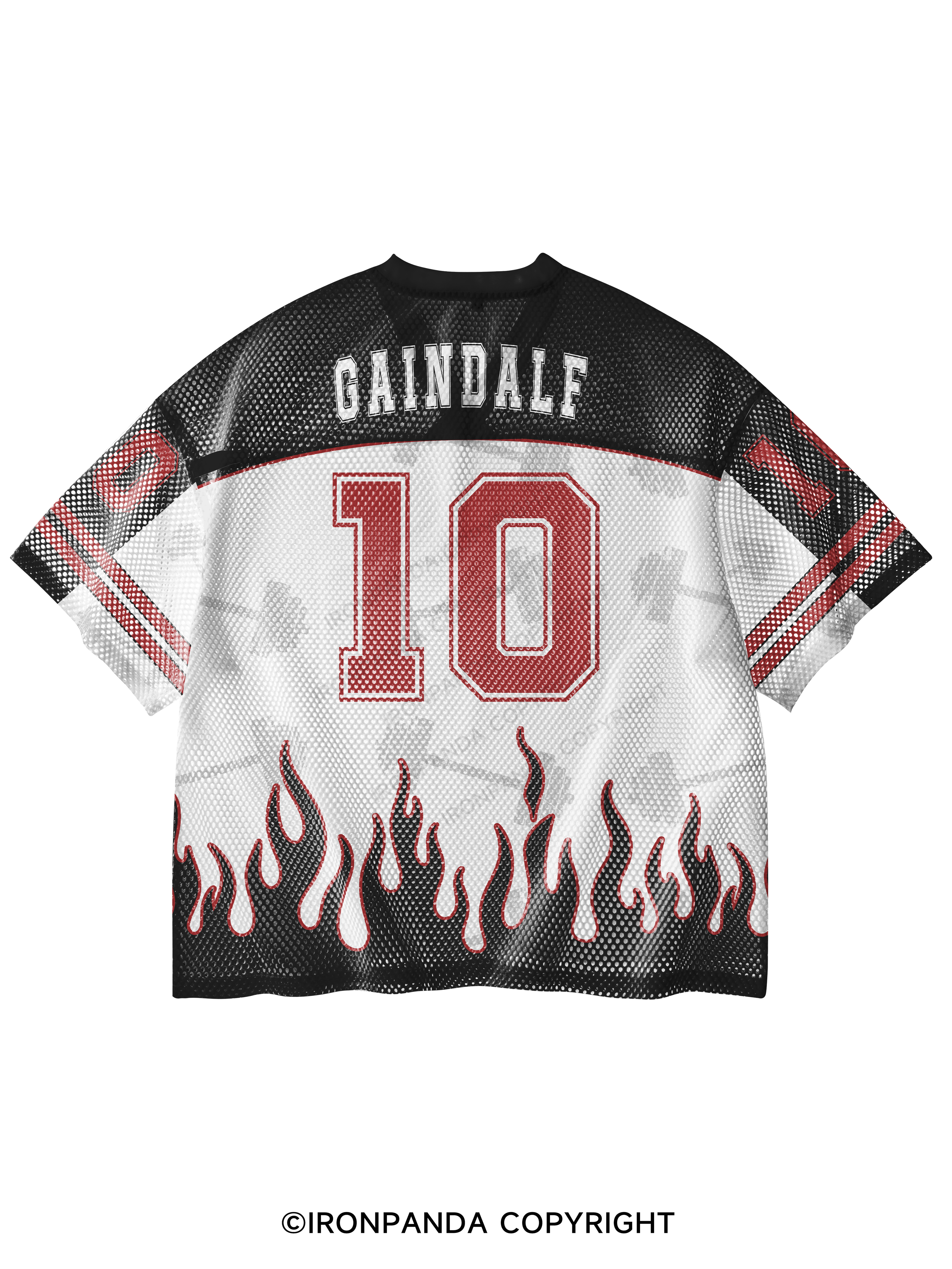 Rep you fools V-Neck Open Hole Mesh Top