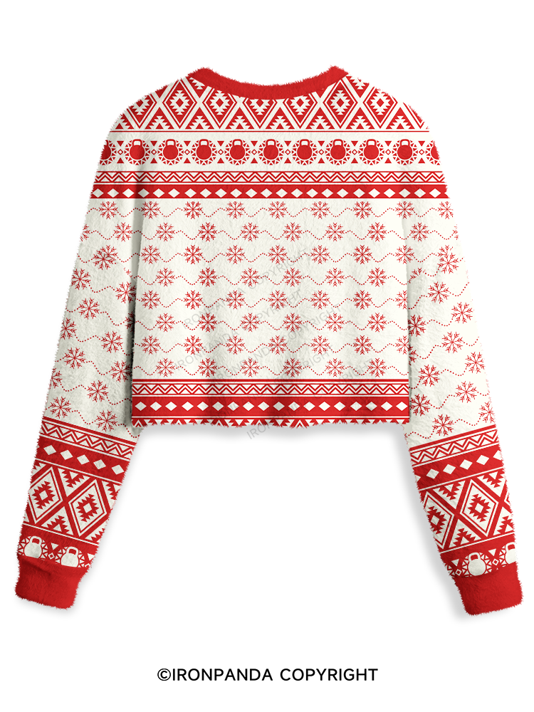 Not friendly, do not touch Crop Ugly Sweater