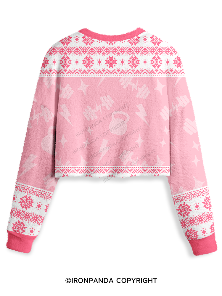INSTALLING MUSCLES DEADLIFT Crop Ugly Sweater