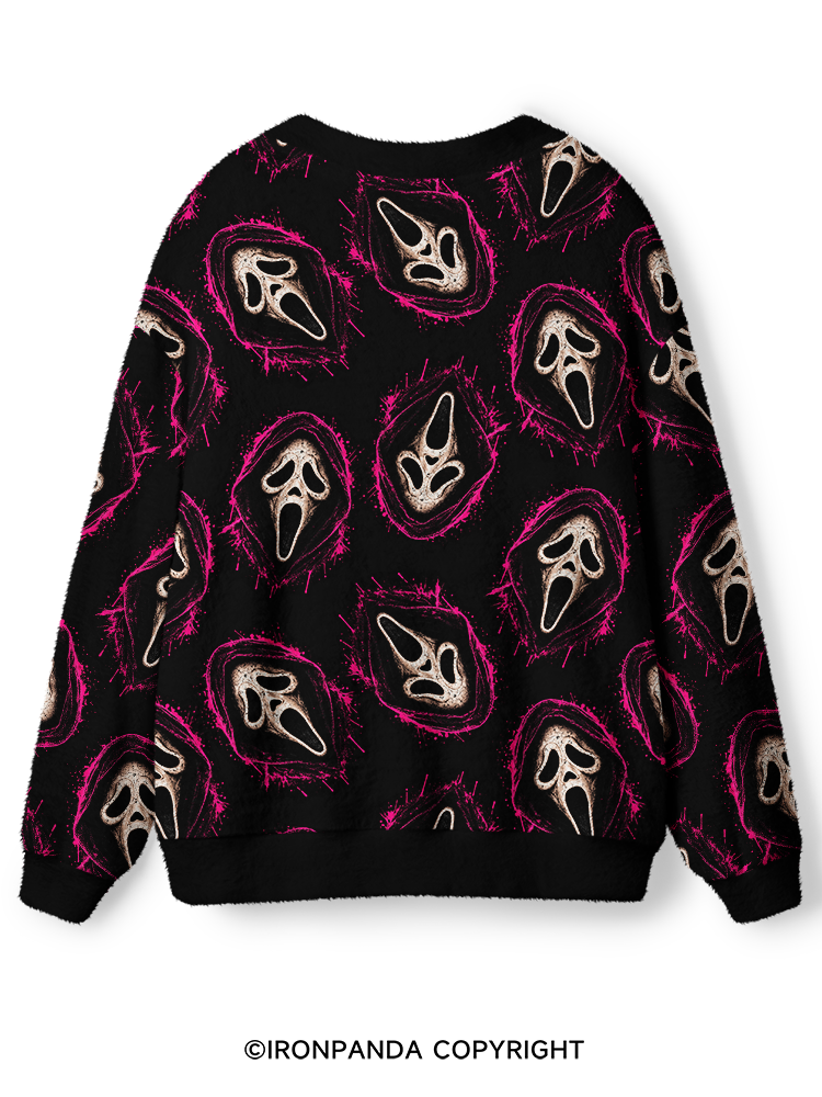 Ghost Face Ugly Cardigan Sweater