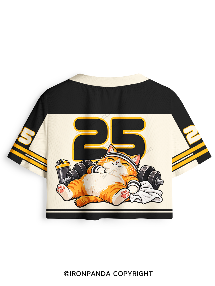Kinda Fit Sorta Fat Cute Gym Cat Pro Mesh Jersey