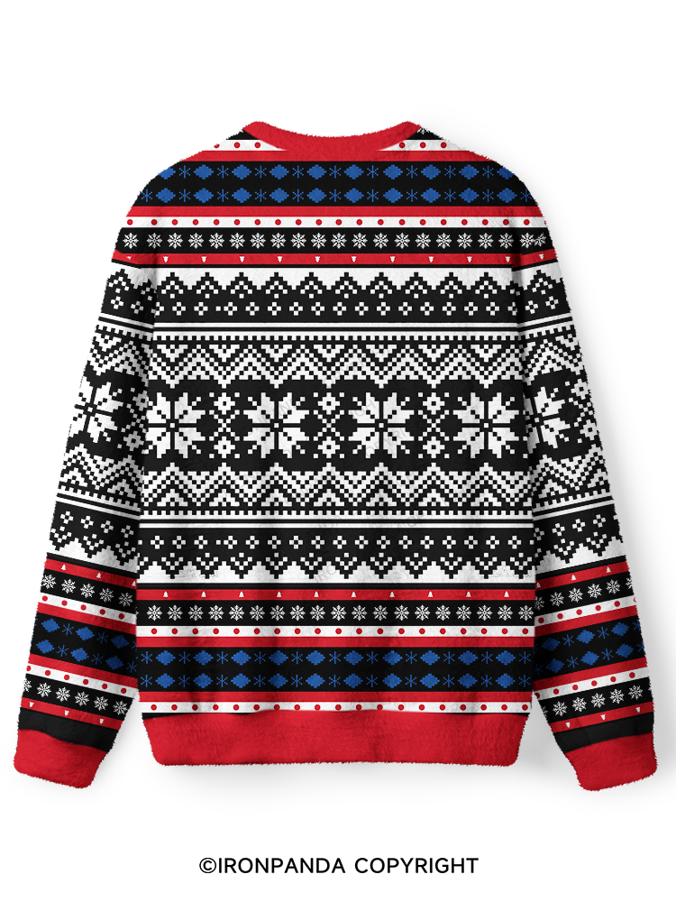 Merry Liftmas Ugly Fuzzy Fleece Sweater