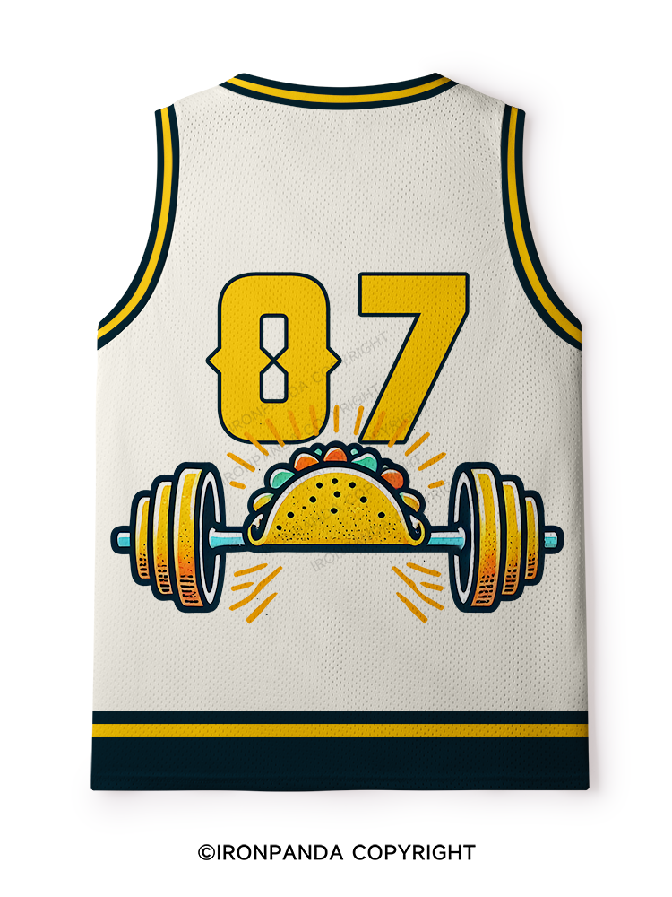 WILL SQUAT FOR TACOS Mesh Tank Top