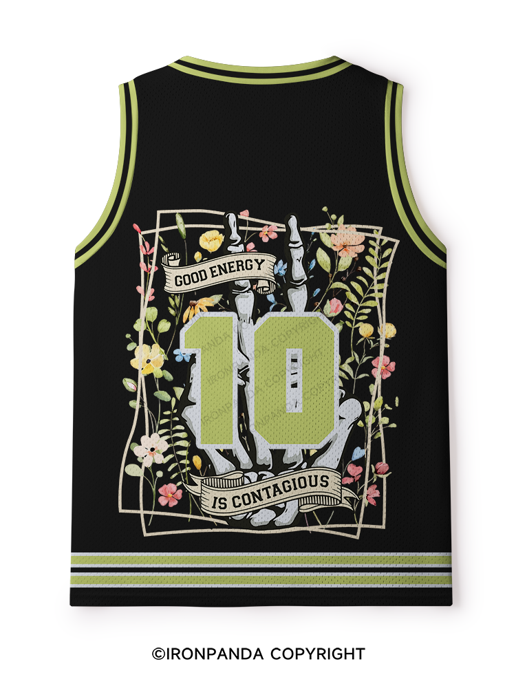 GOOD ENERCY IS CONTAGIOUS Mesh Tank Top