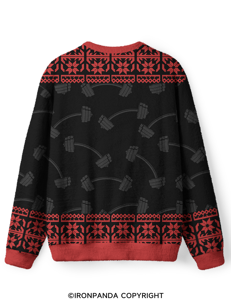 KINDA FIT SORTA FAT BEAR DEADLIFT Ugly Fuzzy Fleece Sweater