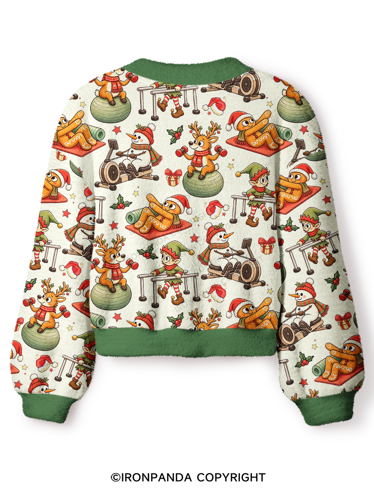 Physical Therapy Christmas Crop Ugly Cardigan Sweater