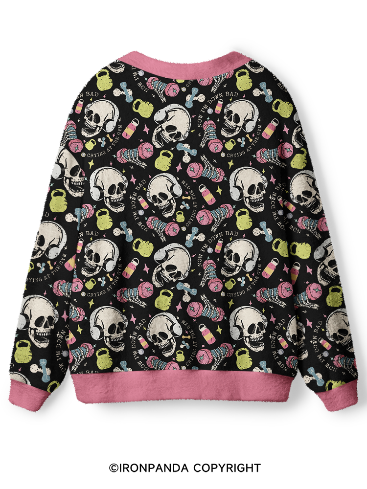 MELTDOWN SKULL GYM Ugly Cardigan Sweater