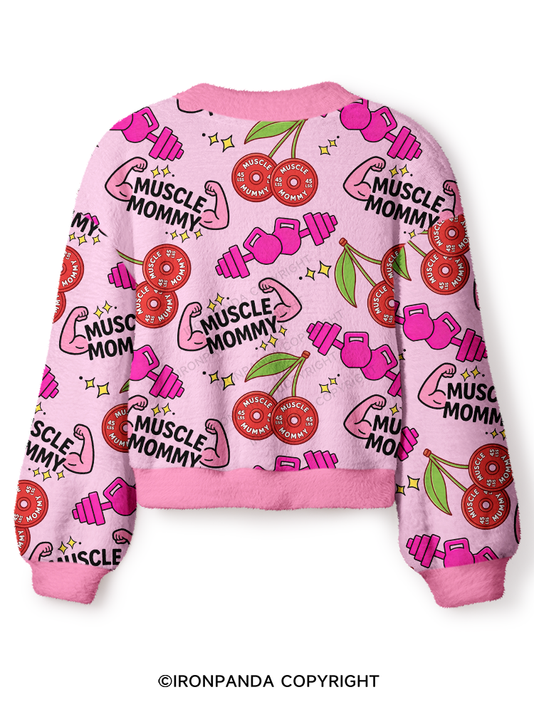 Muscle Mommy Crop Ugly Cardigan Sweater