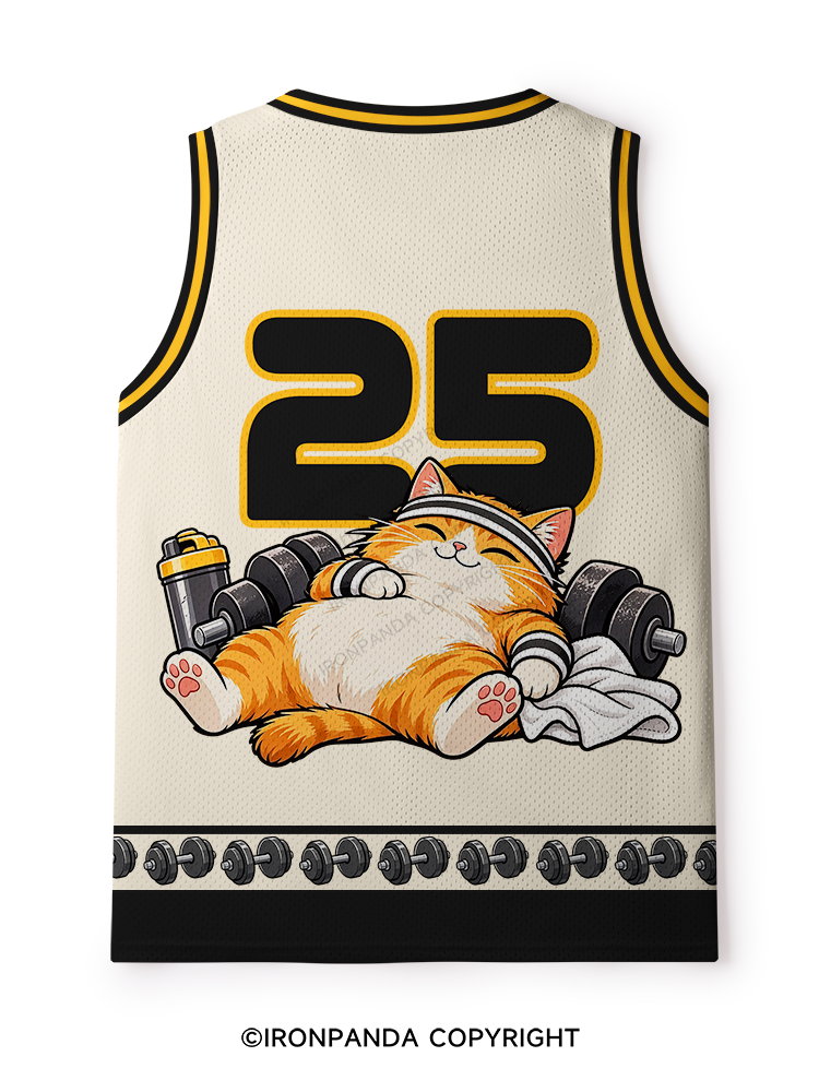 Kinda Fit Sorta Fat Cute Gym Cat Mesh Tank Top