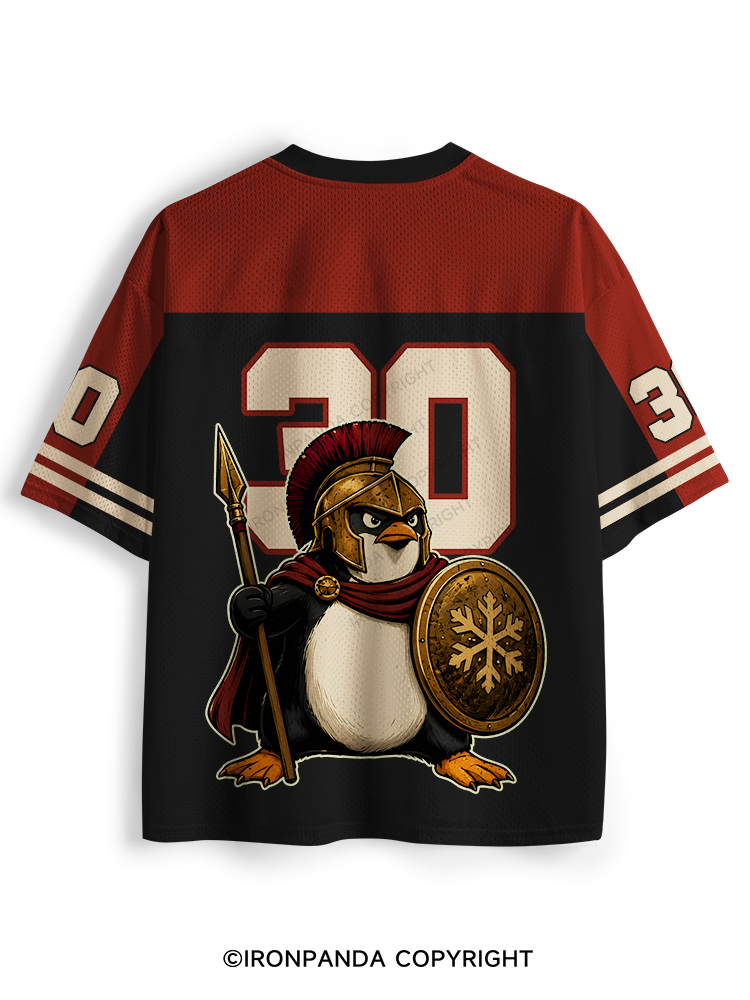 Flight Was Never an Option Spartan Penguin Warrior Mesh Jersey