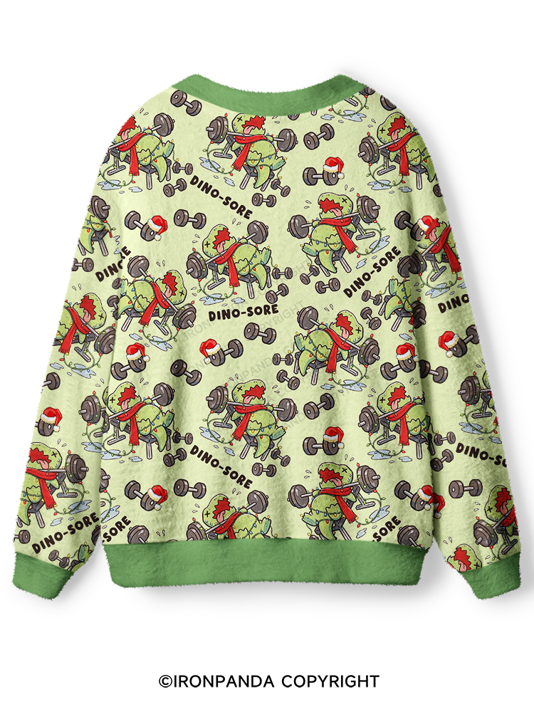 Christmas DINO-SORE Ugly Cardigan Sweater