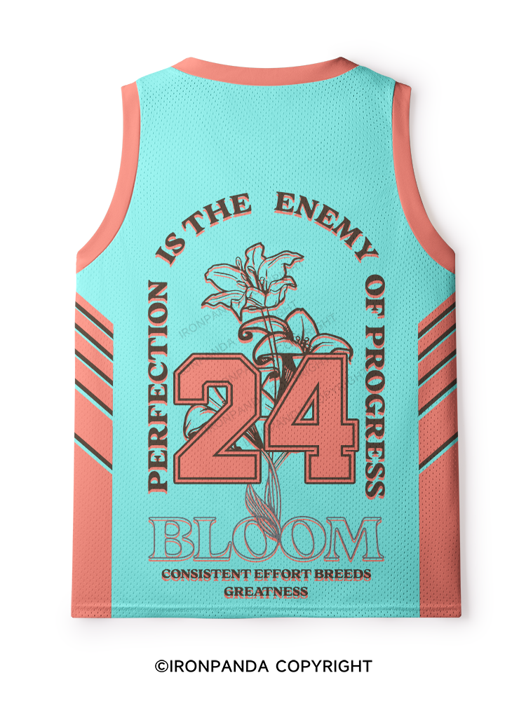 PERFECTION IS THE ENEMY OF PROGRESS Mesh Tank Top